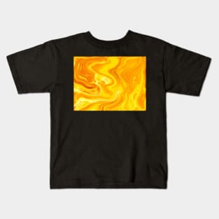 Holographic Liquid Marble, Molten Gold Kids T-Shirt